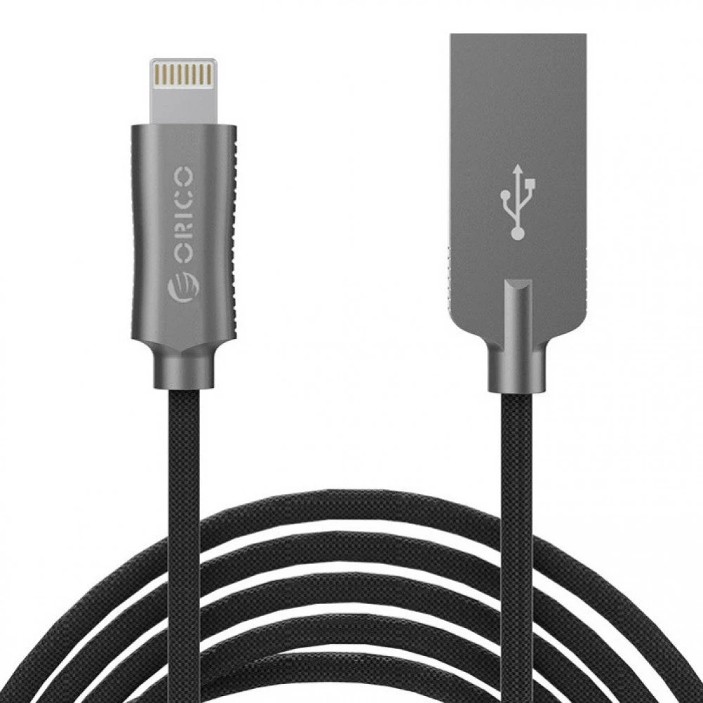 Аксессуары для смартфона ORICO Кабель USB 2.0 - Lightning(m) 8-pin, 1m ORICO-LTU-10-BK-BP