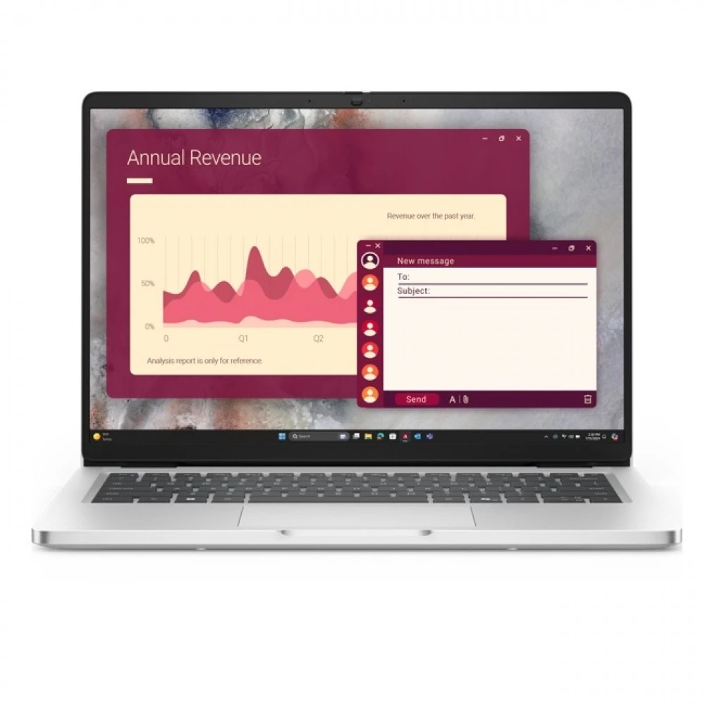 Ноутбук Dell Pro 14 PC14250 210-BQHF_120 14 ", WUXGA 1920x1200 (16:10), Intel, Core Ultra 5, 16 Гб, 512 ГБ, Intel Graphics, Windows 11 Pro