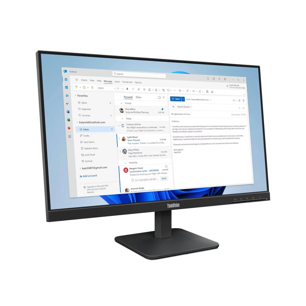 Монитор Lenovo ThinkVision S24-4e 64B5KAR1EU 23.8 ", IPS, Full HD 1920x1080 (16:9), 100 Гц