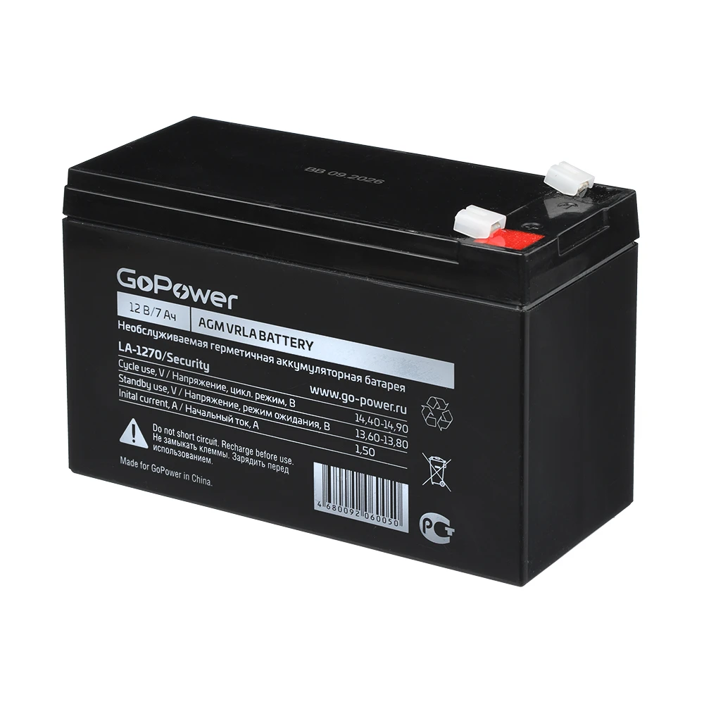 Сменные аккумуляторы АКБ для ИБП GoPower 00-00021454 12 В