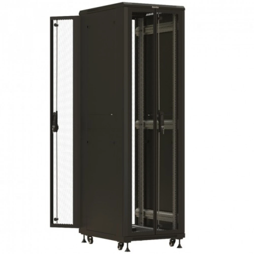 Серверный шкаф Hyperline напольный 19-дюймовый 42U 2055x600х1000 мм TTBR-4261-DD-RAL9004