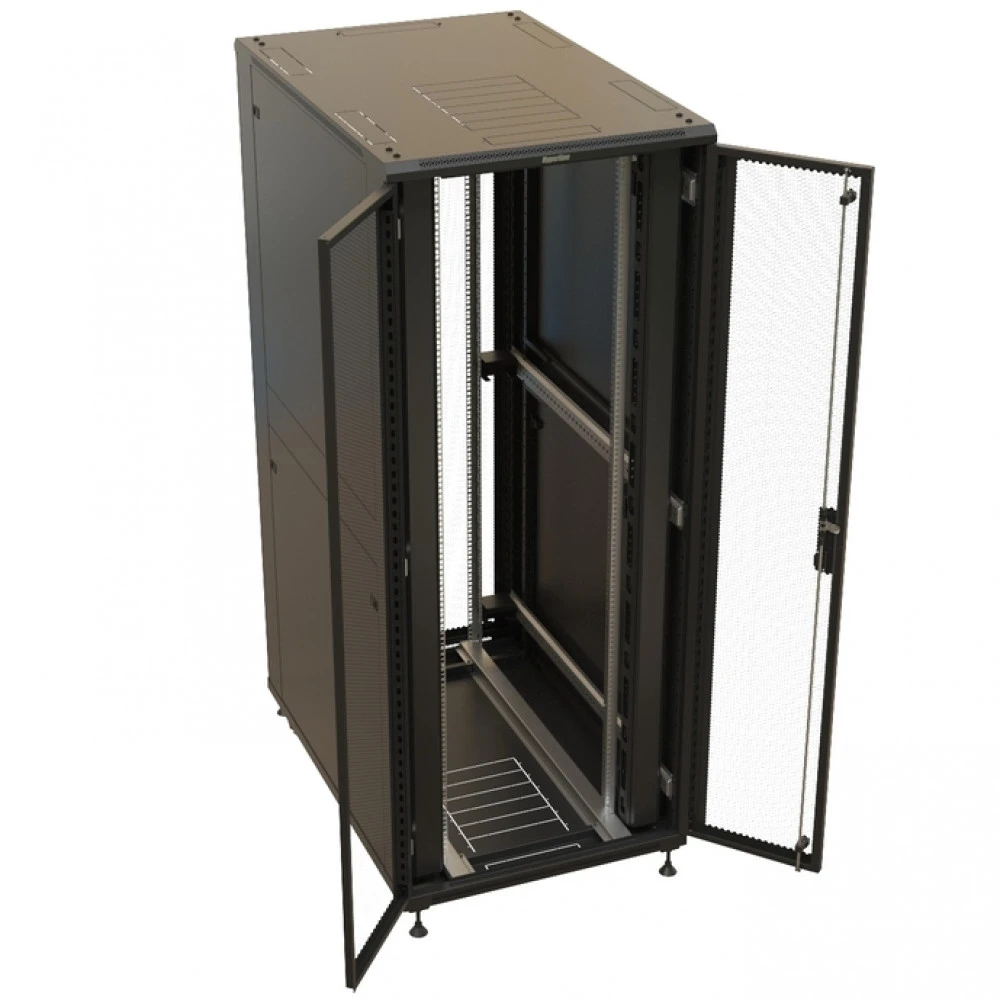 Серверный шкаф Hyperline напольный 19-дюймовый 42U 2055x800х1200 мм TTBR-4282-DD-RAL9004