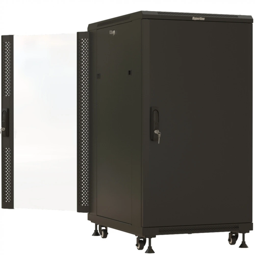 Серверный шкаф Hyperline напольный 19-дюймовый 22U 1166x600х800 мм TTBR-2268-AS-RAL9004