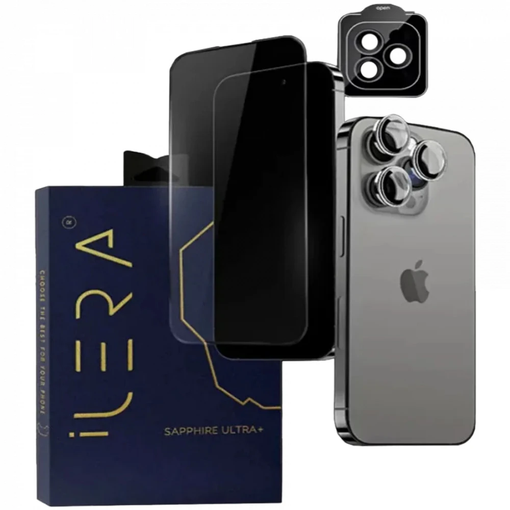Аксессуары для смартфона iLera Sapphire Ultra + Glass for iPhone 16 Pro Max ILSPDL16PRMAX