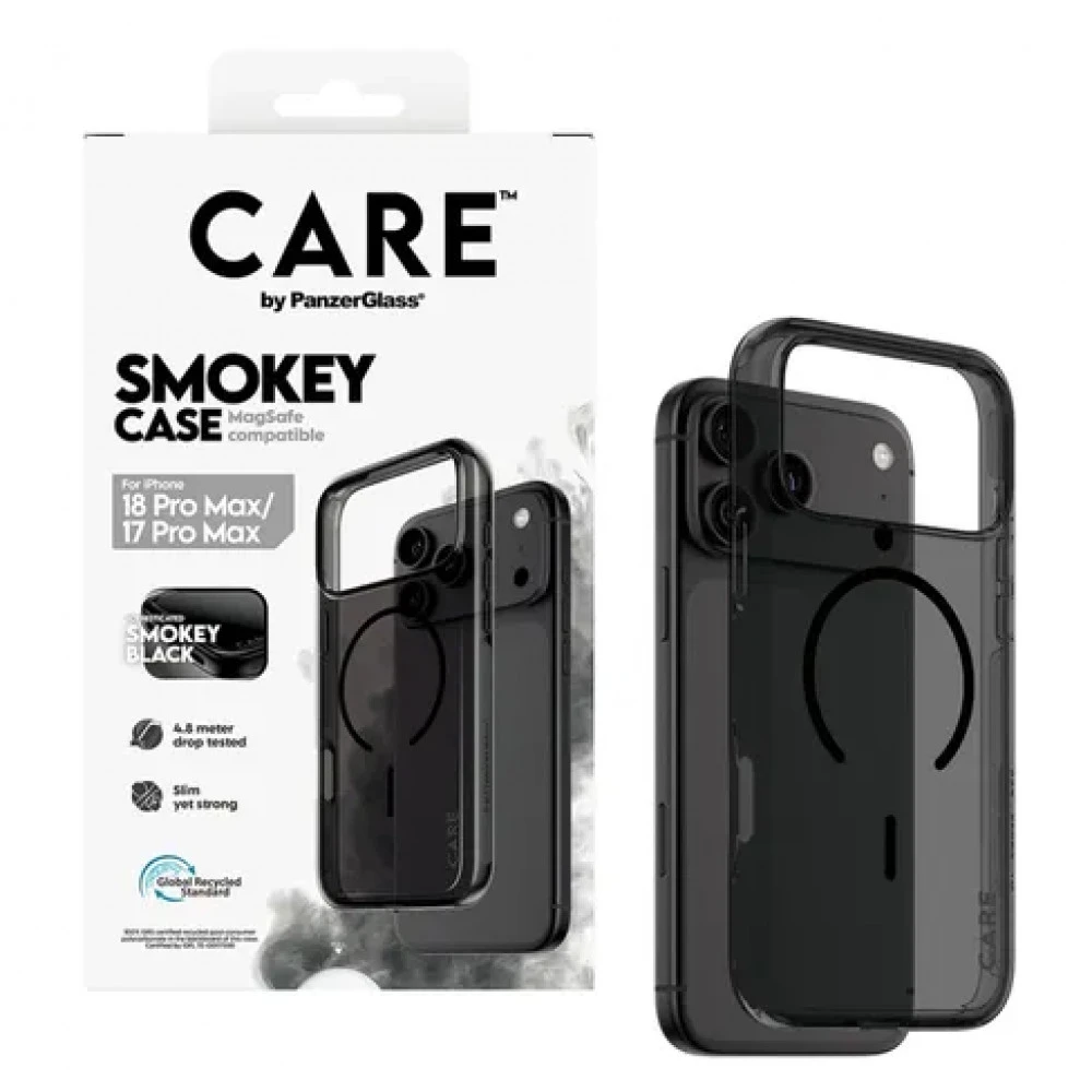 Аксессуары для смартфона PanzerGlass Защитный чехол Smokey Case m. Schwarz MagSafe iPhone 18/17 Pro Max CR73079