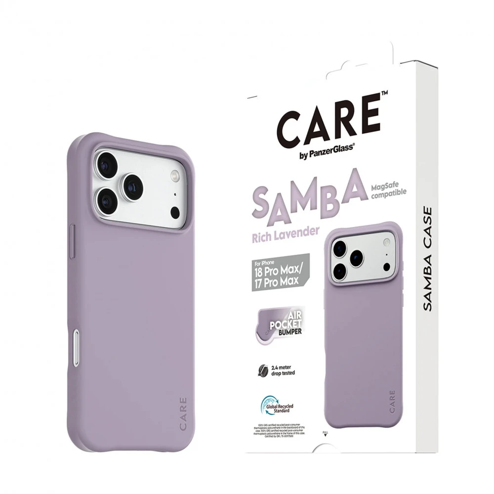 Аксессуары для смартфона PanzerGlass Защитный чехол Samba Case Rich Lavender w. White MagSafe iPhone 18 Pro Max | 17 Pro Max CR63712