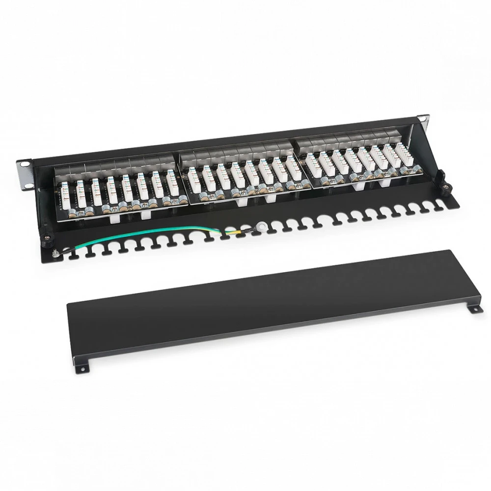 Патч-панель Cabeus Патч-панель Cabeus PL-24-Cat.6a-SH-Dual IDC 24 порта, Cat. 6a