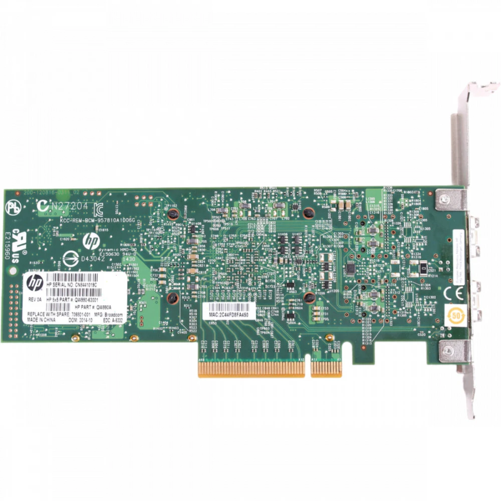 Сетевая карта HPE StoreFabric CN1100R Dual Port Converged Network Adapter QW990A Ethernet (LAN / RJ45) / SFP+