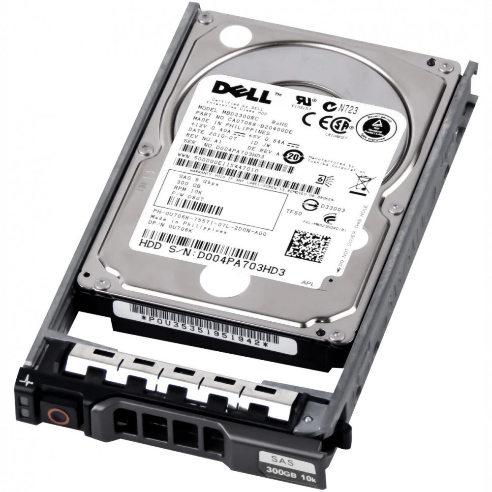 Серверный жесткий диск Dell 300 ГБ 0U706K 2,5 SFF, 300 ГБ, SAS