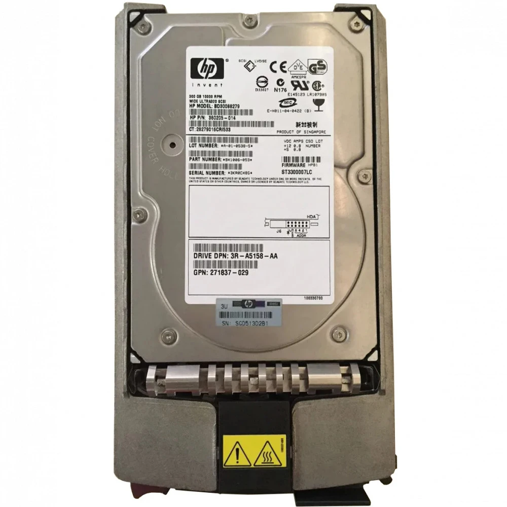 Серверный жесткий диск HPE U320 10K Universal 350964-B22 3,5 LFF, 300 ГБ, SCSI (Ultra320, 80-pin)