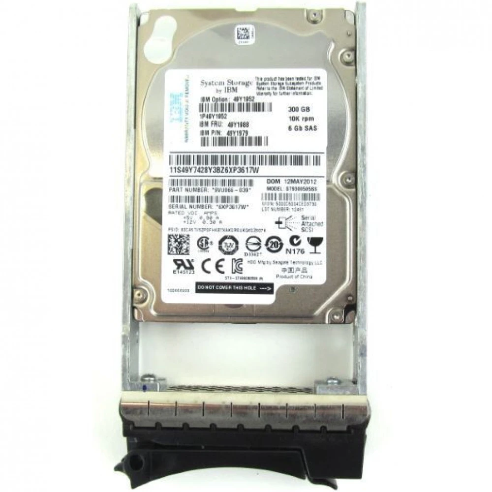 Опция для системы хранения данных СХД IBM 300GB 10K 6G SAS SFF HDD DS3500 EXP3500 49Y1836 Диск для СХД