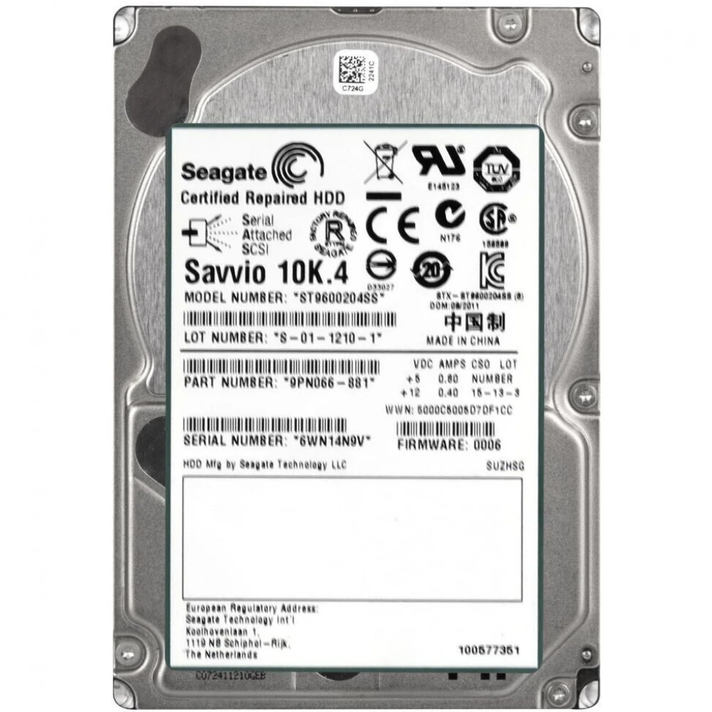 Серверный жесткий диск Seagate Savvio ST9600204SS 2,5 SFF, 600 ГБ, SAS