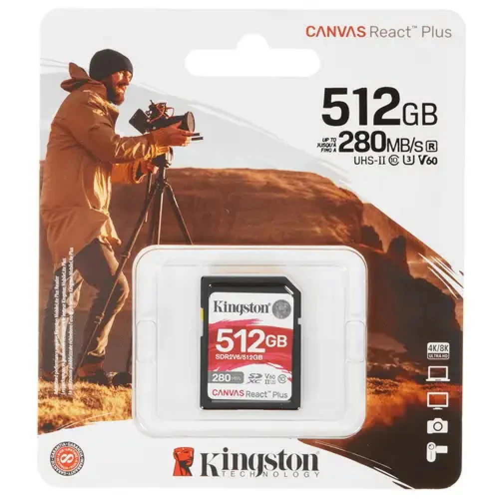 Флеш (Flash) карты Kingston Canvas React Plus SDR2V6/512GB 512 ГБ