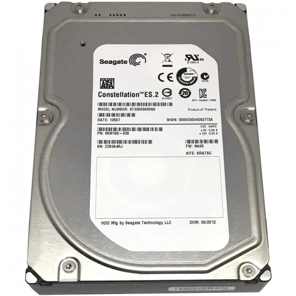Серверный жесткий диск Seagate ST33000650NS 3,5 LFF, 3 ТБ, SATA