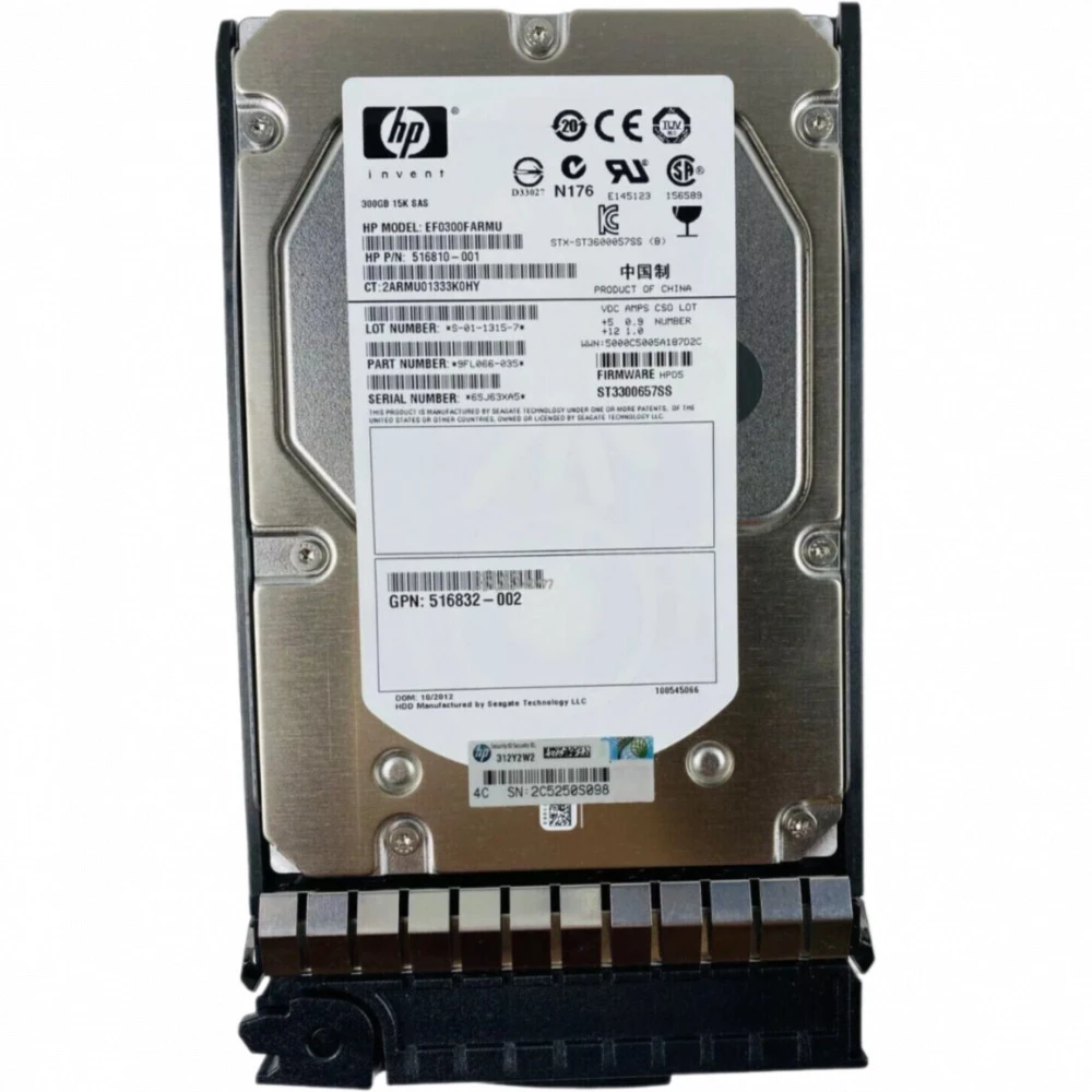 Опция для системы хранения данных СХД HPE 300GB 15K LFF M6612 SAS AP870A Диск для СХД