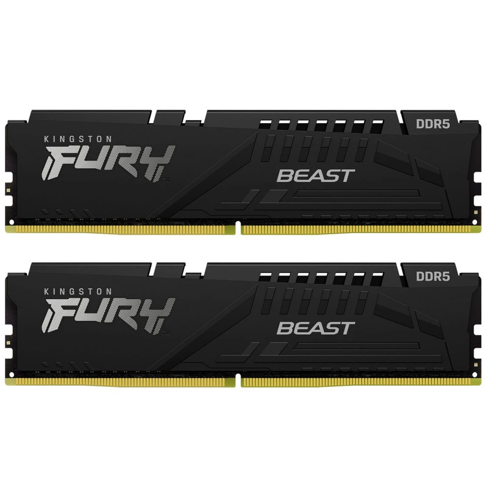 ОЗУ Kingston FURY Beast Black KF560C30BBEK2-32 DIMM, DDR5, 32 Гб (2 х 16 Гб), 6000 МГц