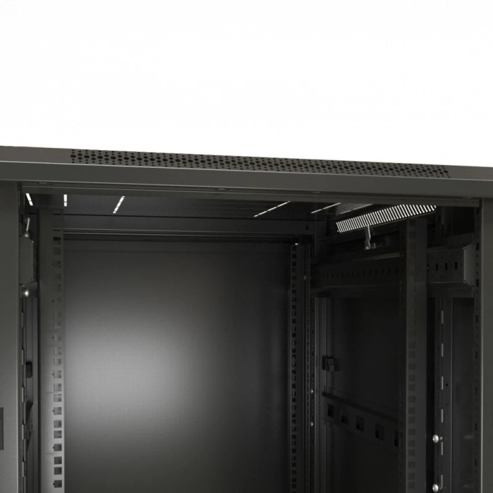 Серверный шкаф Hyperline Шкаф серверный напольный 47U 800x1000мм пер.дв.перфор. задн.дв.перфор. 2 бок.пан. 800кг черный 910мм DR-TTB-D-47U-RAL9004