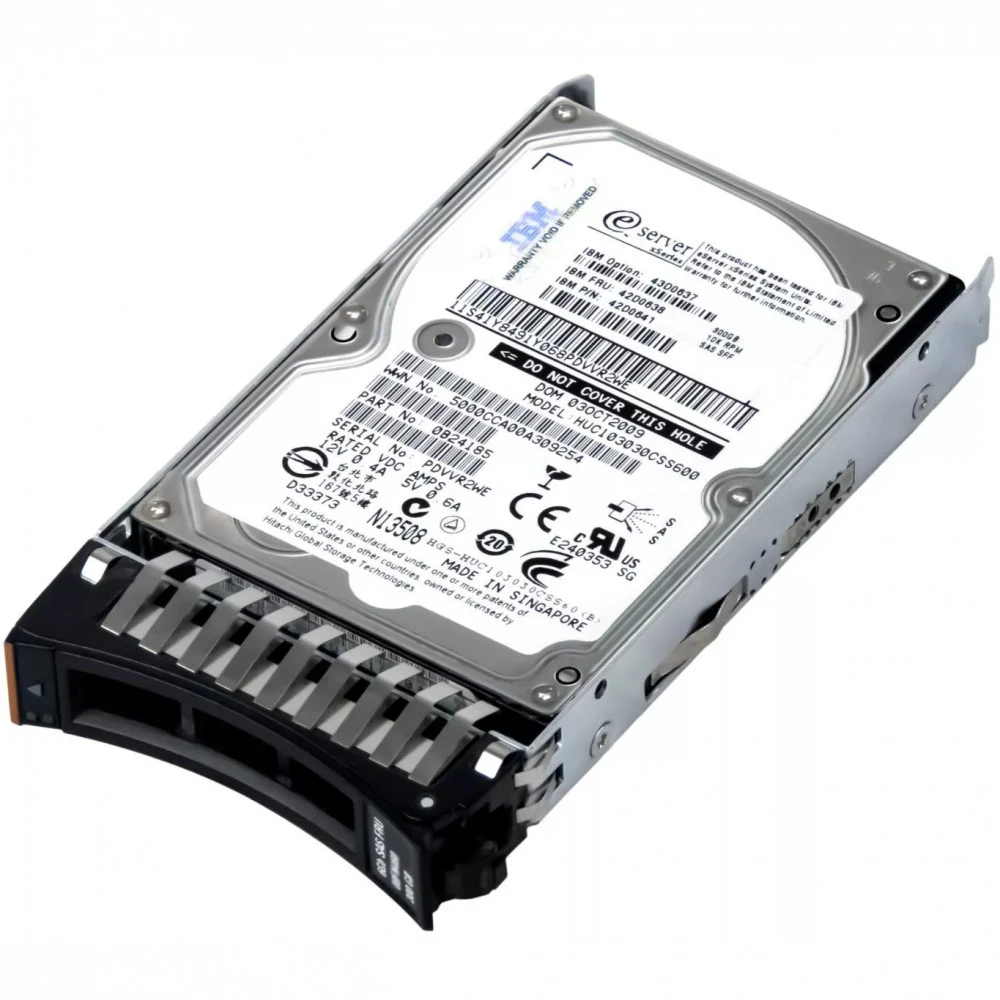 Серверный жесткий диск IBM 300GB 6G 10K 2.5 SHS SAS 42D0638 2,5 SFF, 300 ГБ, SAS