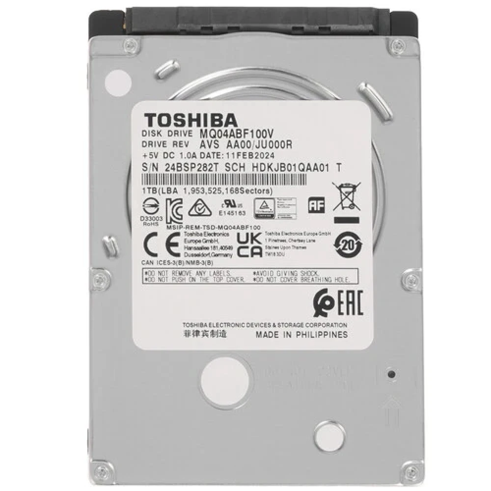 Жесткий диск Toshiba MQ4-V MQ04ABF100V HDD (классические), 1 ТБ, 3.5 дюйма, SATA