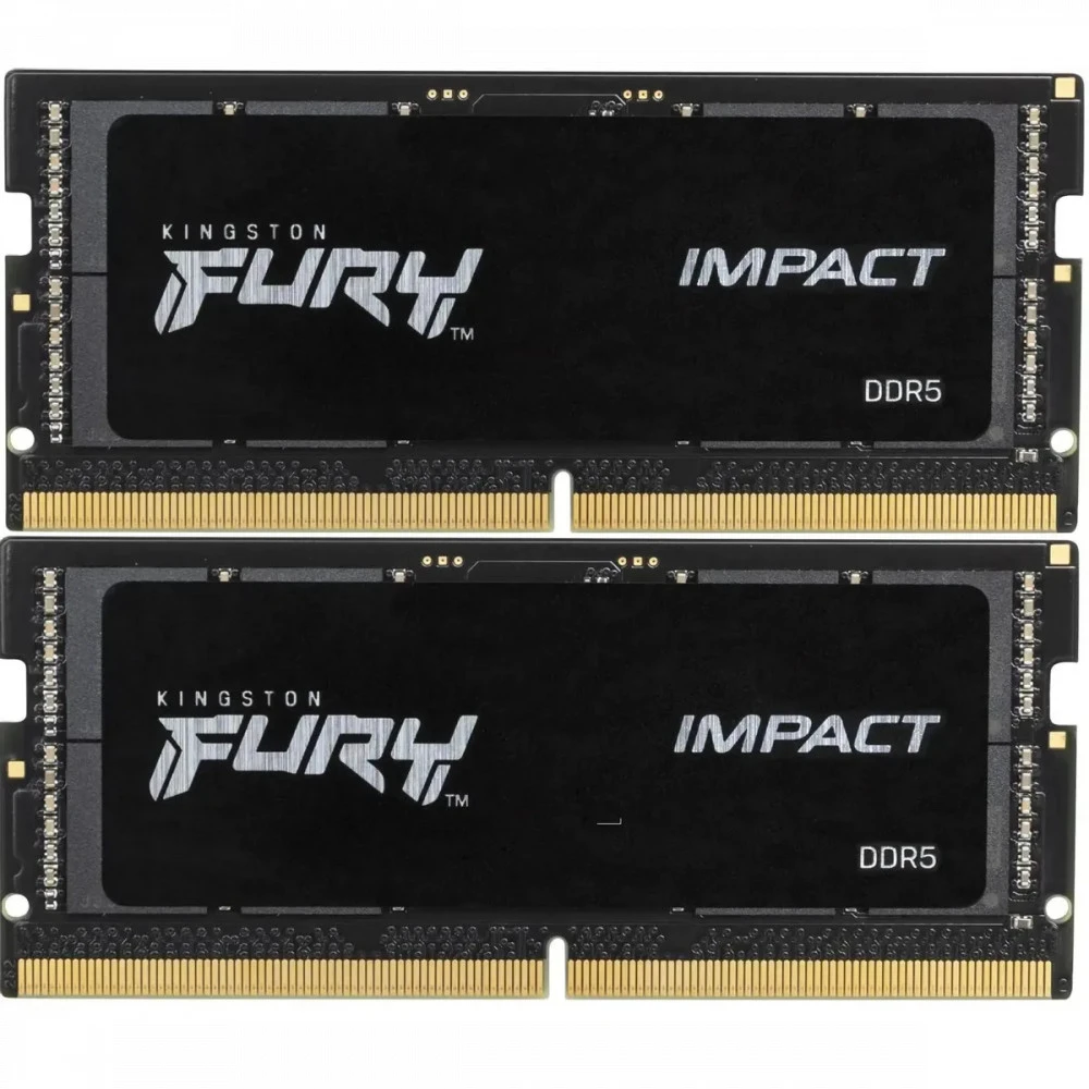 ОЗУ Kingston Fury Impact KF548S38IBK2-64 SO-DIMM, DDR5, 64 Гб, 4800 МГц