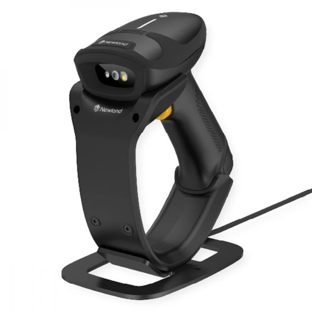 Сканер штрихкода Newland HR3000-BT NLS-HR3000-BT Ручной беспроводной, 2D, USB, Bluetooth, Черный, С подставкой