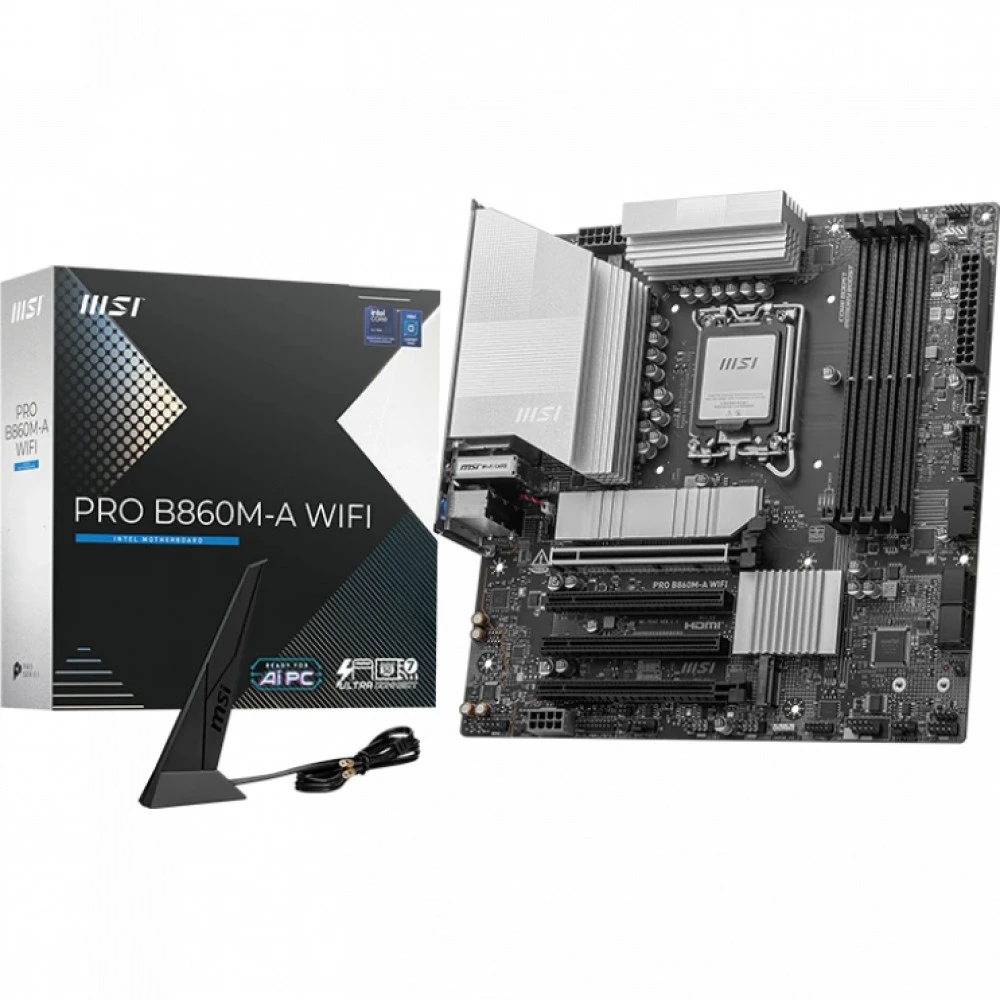 Материнская плата MSI PRO B860M-A WIFI Micro-ATX, LGA 1851