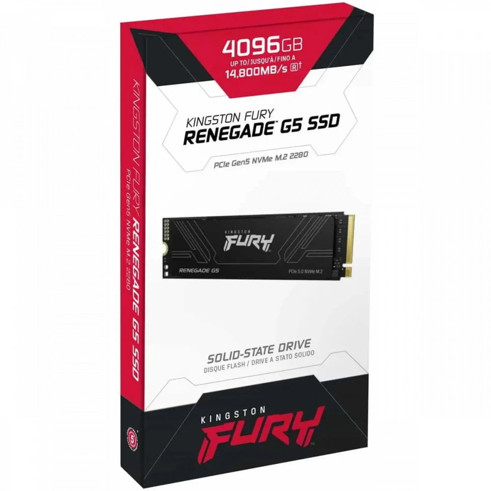 Жесткий диск Kingston Fury Renegade SFYR2S/4T0 SSD (твердотельные), 4 ТБ, M.2, PCIe
