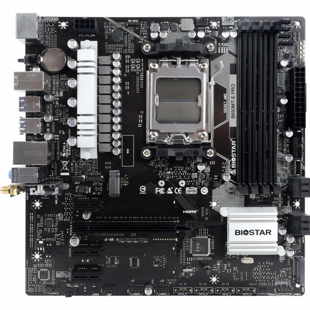 Материнская плата BIOSTAR B650MT-E Pro B650MT-E PRO Micro-ATX, AMD AM5