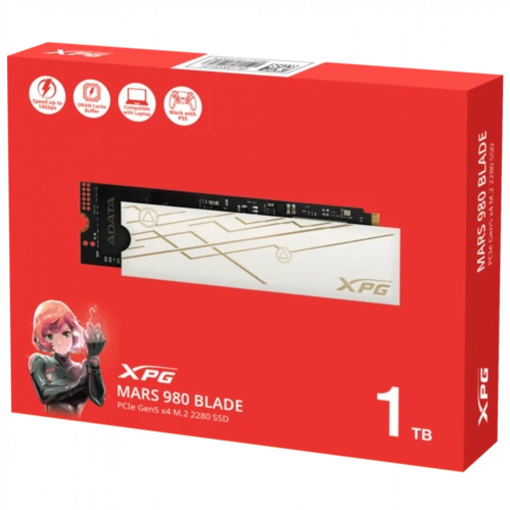 Жесткий диск ADATA XPG MARS 980 BLADE SMAR-980B-1TCS SSD (твердотельные), 1 ТБ, M.2, PCIe