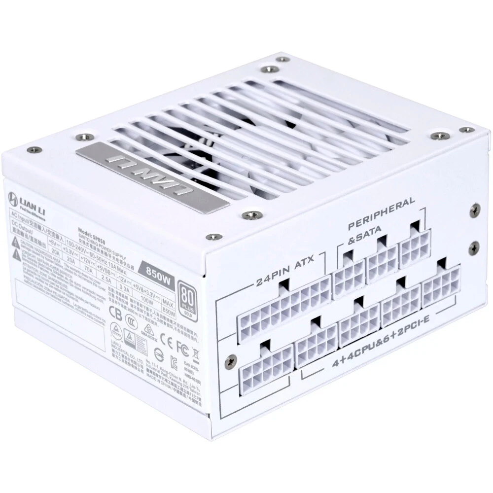 Блок питания Lian Li SP850 850W белый G89.SP850W.01EU White 850 Вт, 80+ Gold