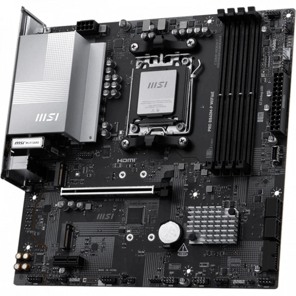 Материнская плата MSI PRO B840M-P WIFI6E Micro-ATX, AMD AM5