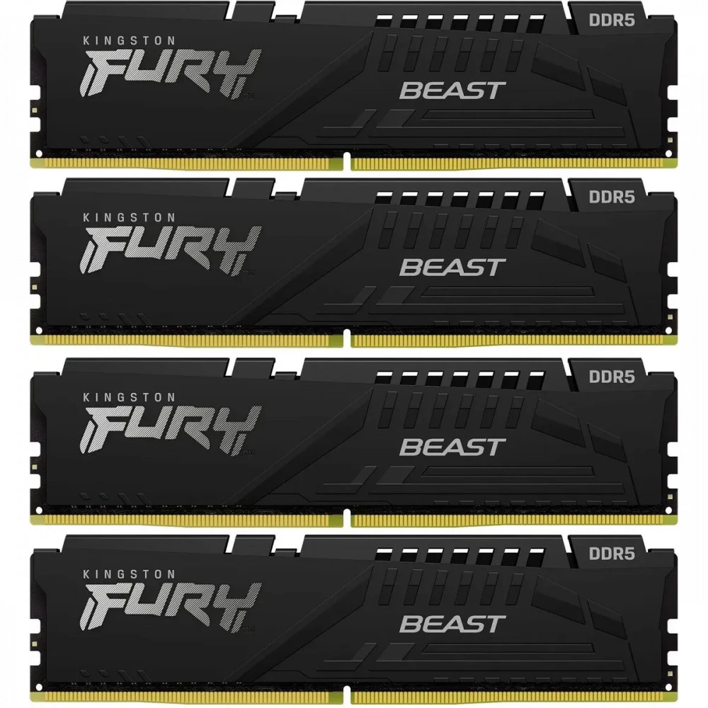 ОЗУ Kingston Fury Beast KF556C40BBK4-64 DIMM, DDR5, 64 Гб (4 х 16 Гб), 5600 МГц