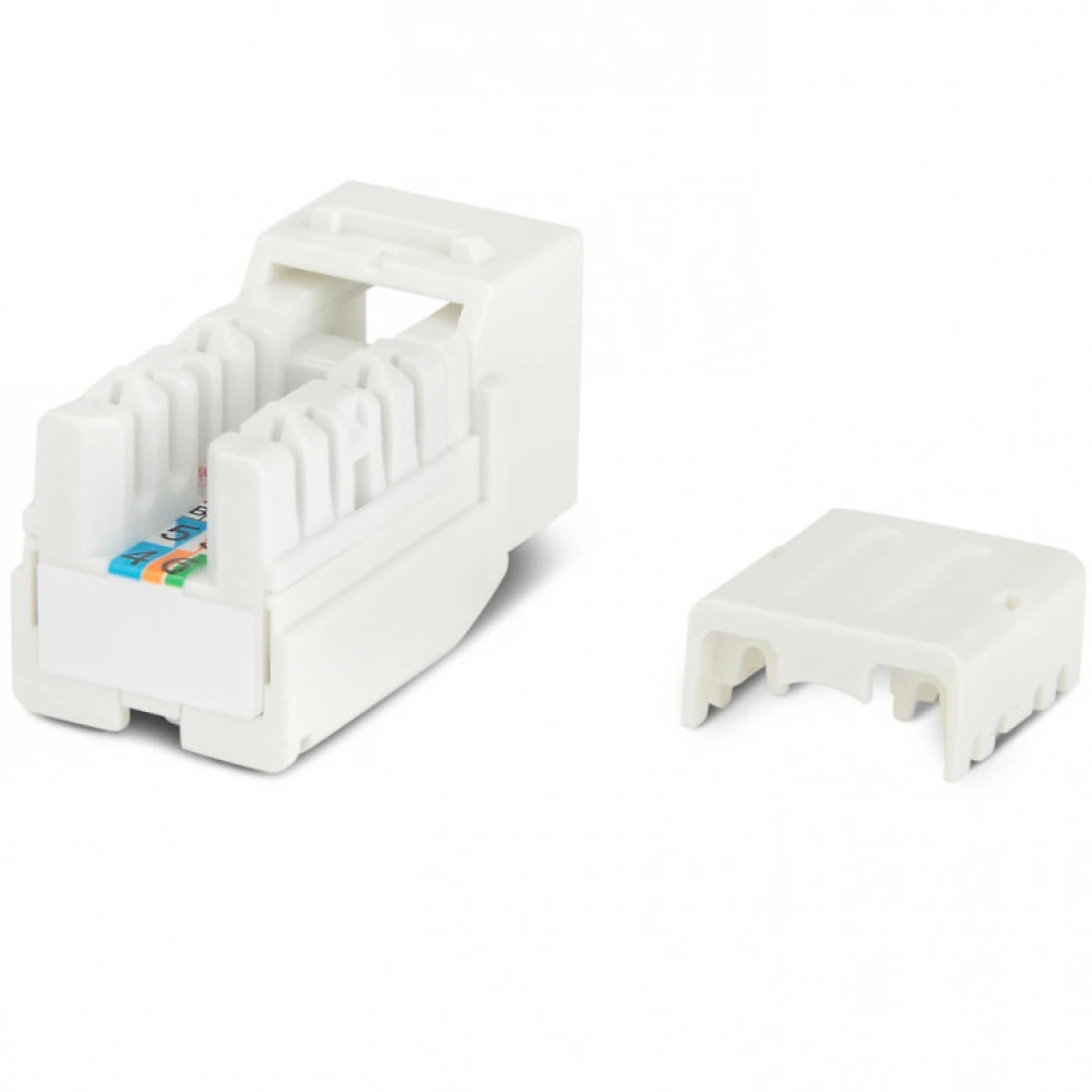 Модуль Hyperline Модуль Keystone Jack RJ-45(8P8C) категория 5e KJNE-8P8C-C5e-90-WH