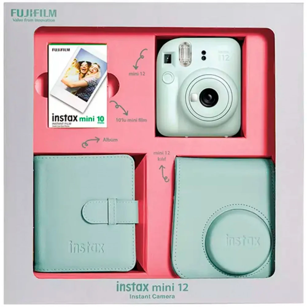 Фотоаппарат FUJIFILM INSTAX MINI 12 BUNDLE (MINT GREEN) FOTSI00202