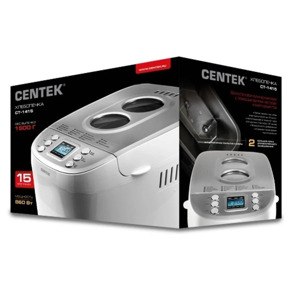 Хлебопечь Centek CT-1415 1319602 860 Вт