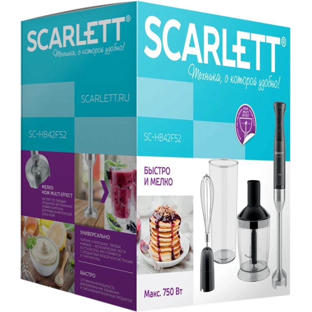 Блендер Scarlett SC-HB42F52 Погружной, 750 Вт