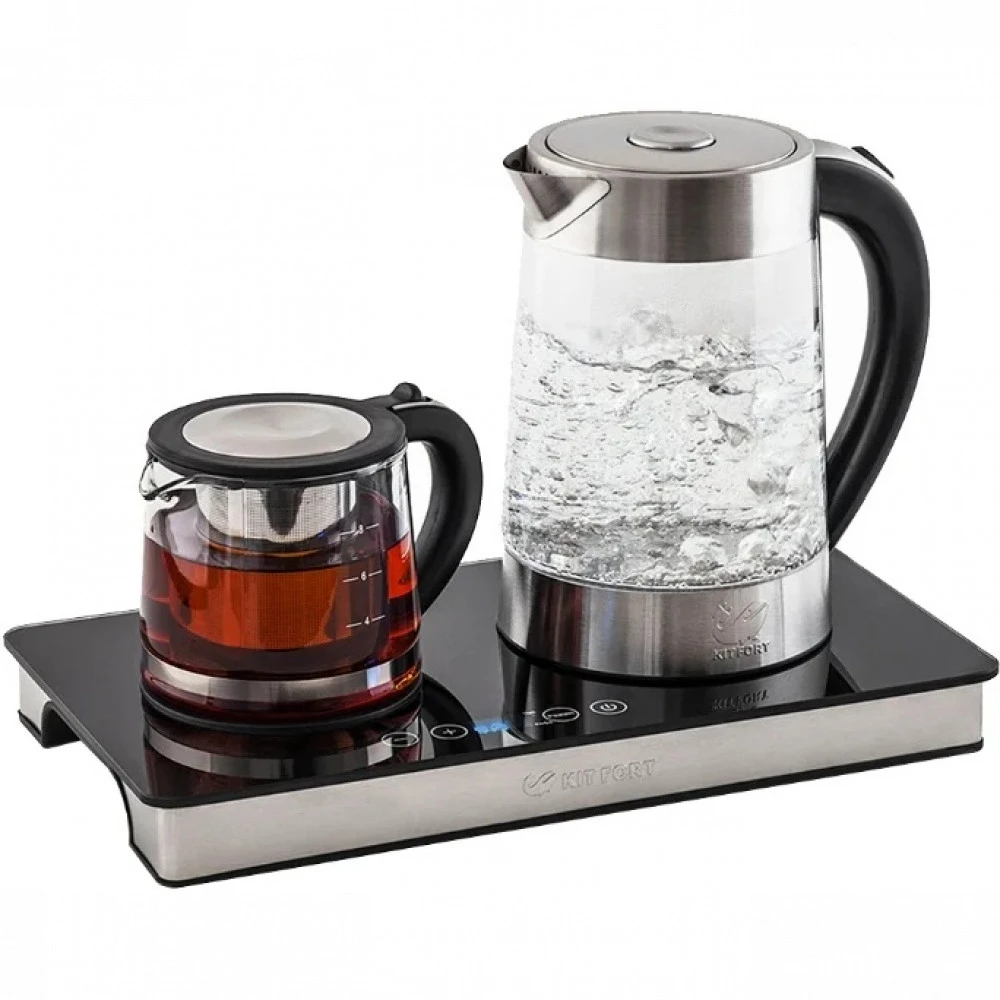 KITFORT KT-635 серебристый KT-635-SILVER Чайник, 1.7 л., 2200 Вт
