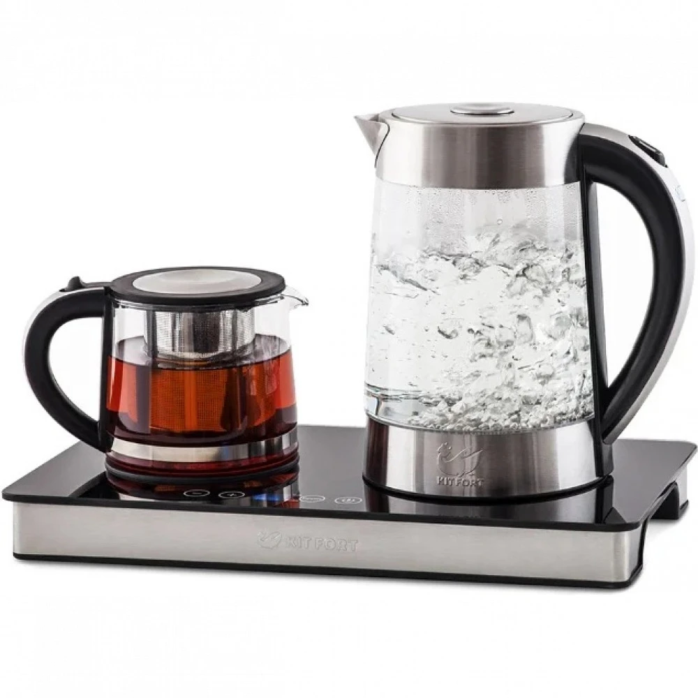 KITFORT KT-635 серебристый KT-635-SILVER Чайник, 1.7 л., 2200 Вт