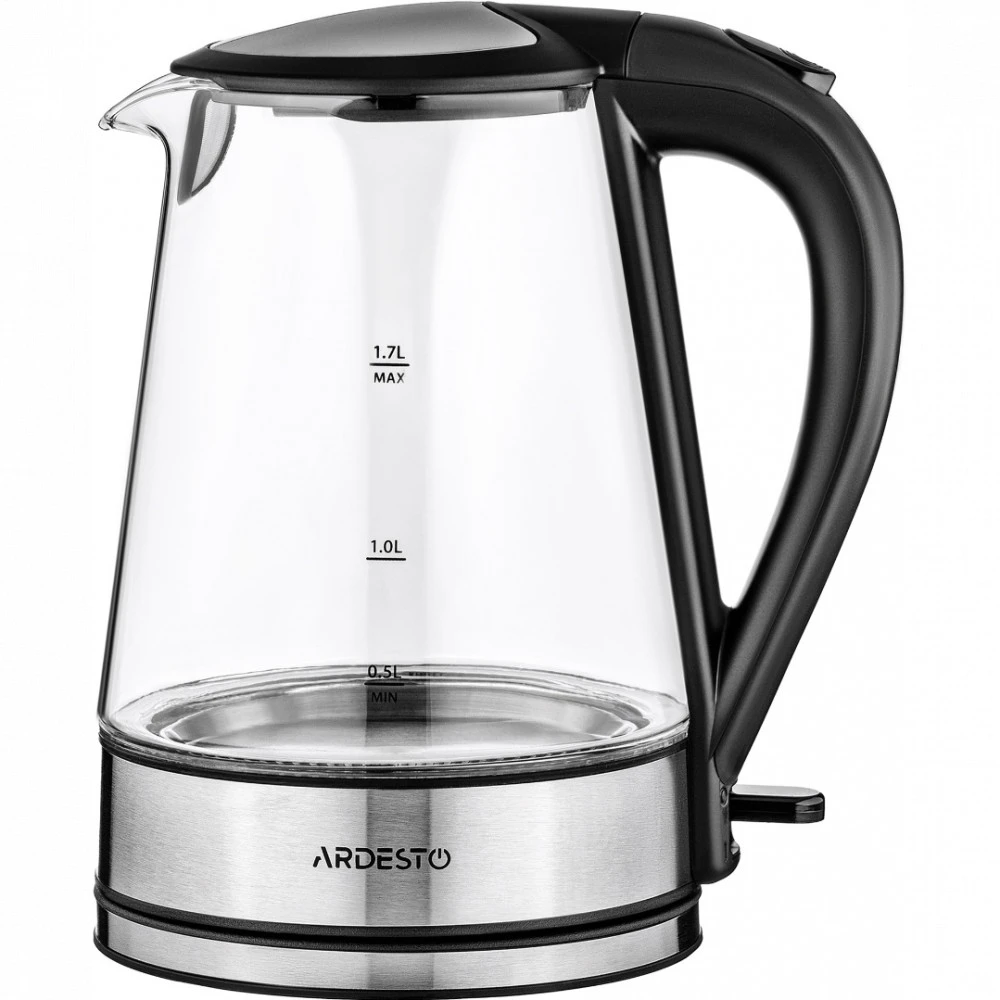 ARDESTO EKL-F110 серебристый с черным Чайник, 1.7 л., 2150 Вт