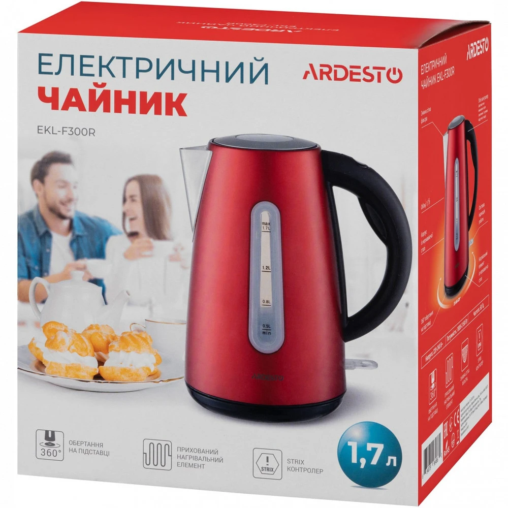 ARDESTO EKL-F300R Чайник, 1.7 л., 2150 Вт