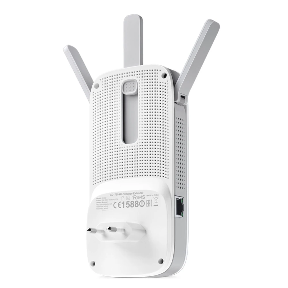 Усилитель сигнала Wi-Fi TP-Link усилитель Wi-Fi сигнала RE450 10/100/1000 Base-TX (1000 мбит/с), Wi-Fi 5 (802.11a/ b/ g/ n/ ac), с внешней антенной