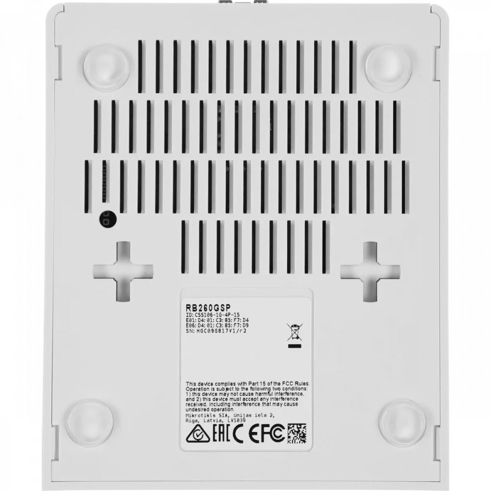 Коммутатор Mikrotik RB260GSP 1000 Base-TX (1000 мбит/с), 1 SFP порт