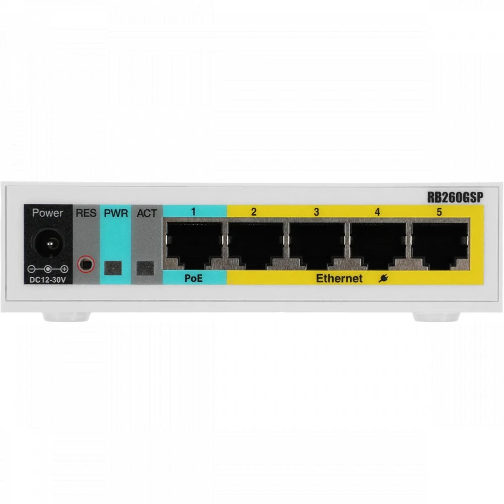 Коммутатор Mikrotik RB260GSP 1000 Base-TX (1000 мбит/с), 1 SFP порт