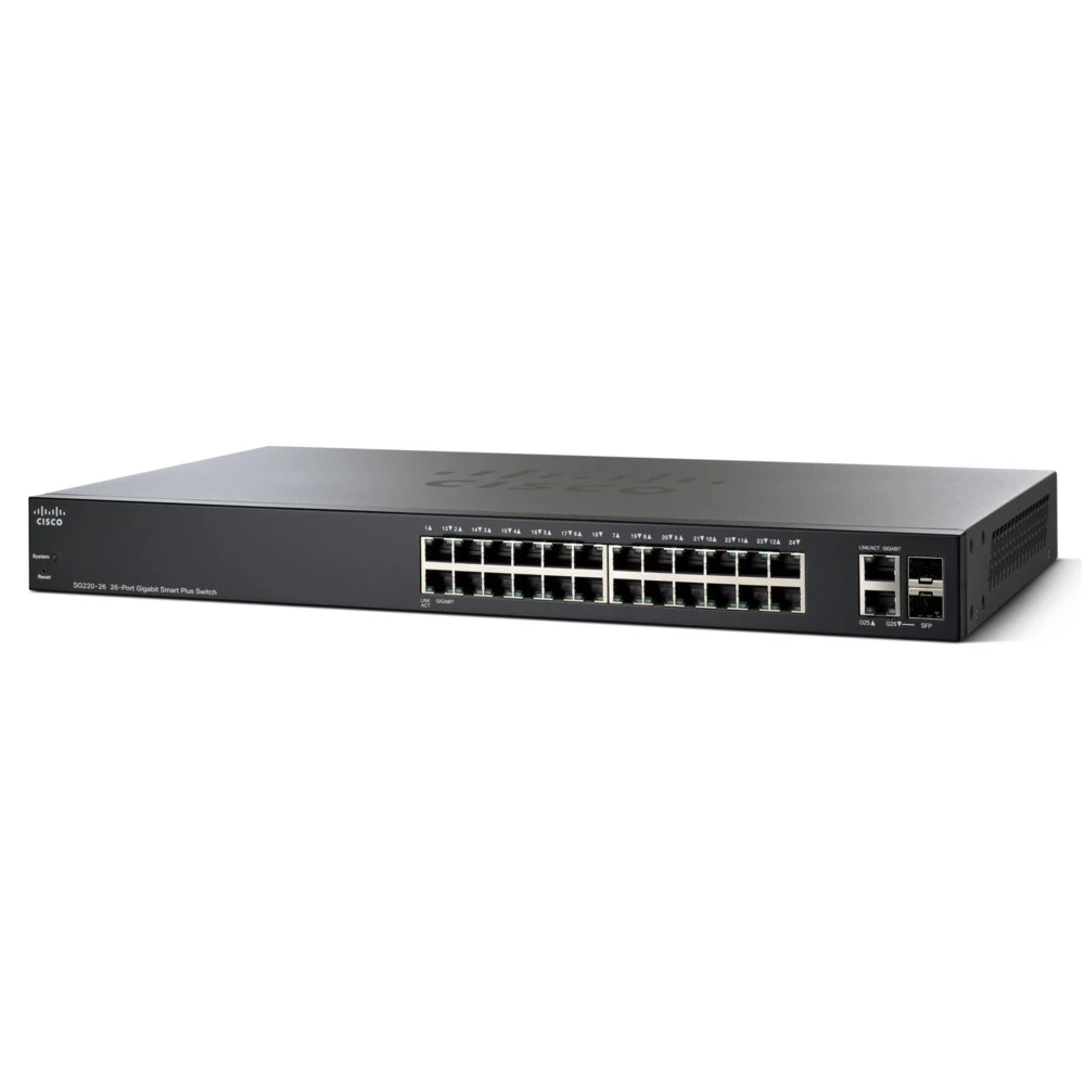 Коммутатор Cisco Small Business SG220-26 SG220-26-K9-EU 1000 Base-TX (1000 мбит/с), 2 SFP порта