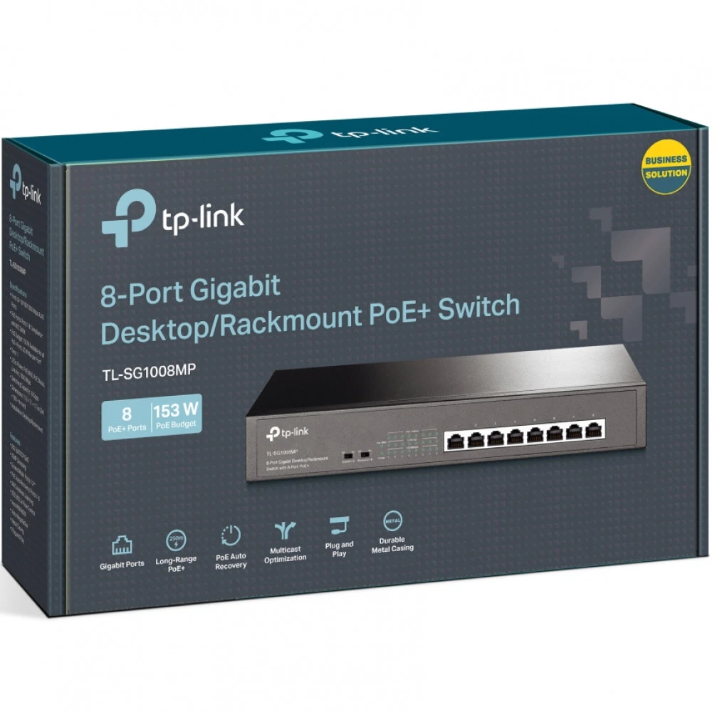 Коммутатор TP-Link TL-SG1008MP 1000 Base-TX (1000 мбит/с)