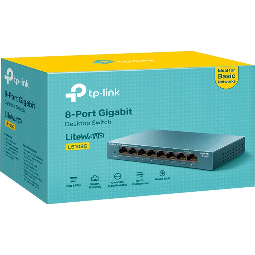 Коммутатор TP-Link LS108G 1000 Base-TX (1000 мбит/с)