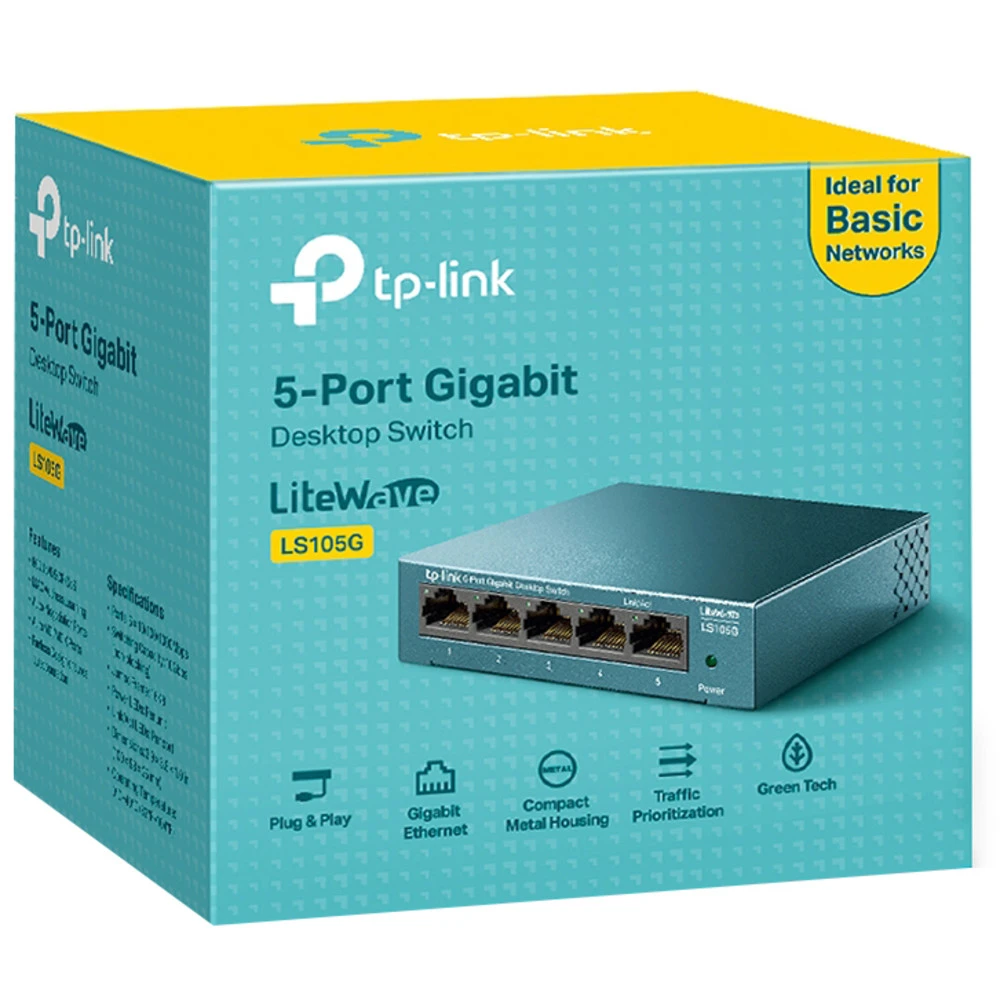 Коммутатор TP-Link (SOHO) LS105G 1000 Base-TX (1000 мбит/с)