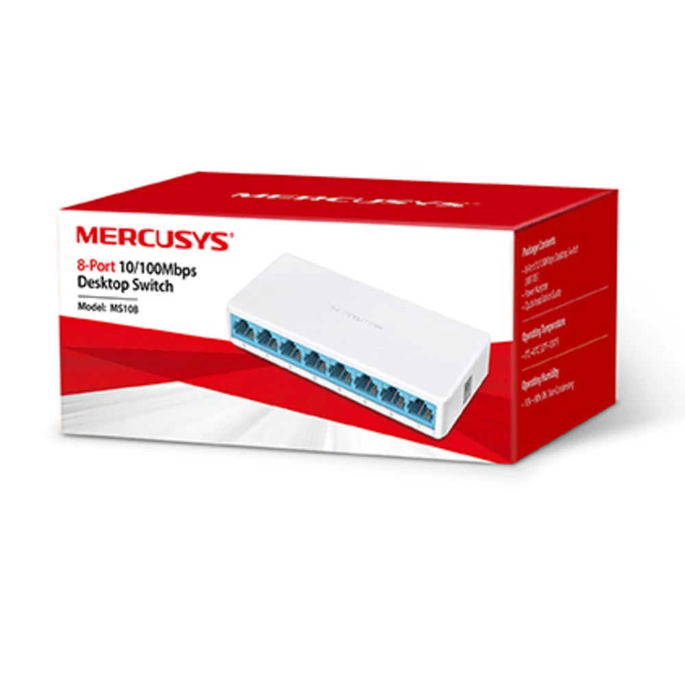 Коммутатор Mercusys MS108 100 Base-TX (100 мбит/с)