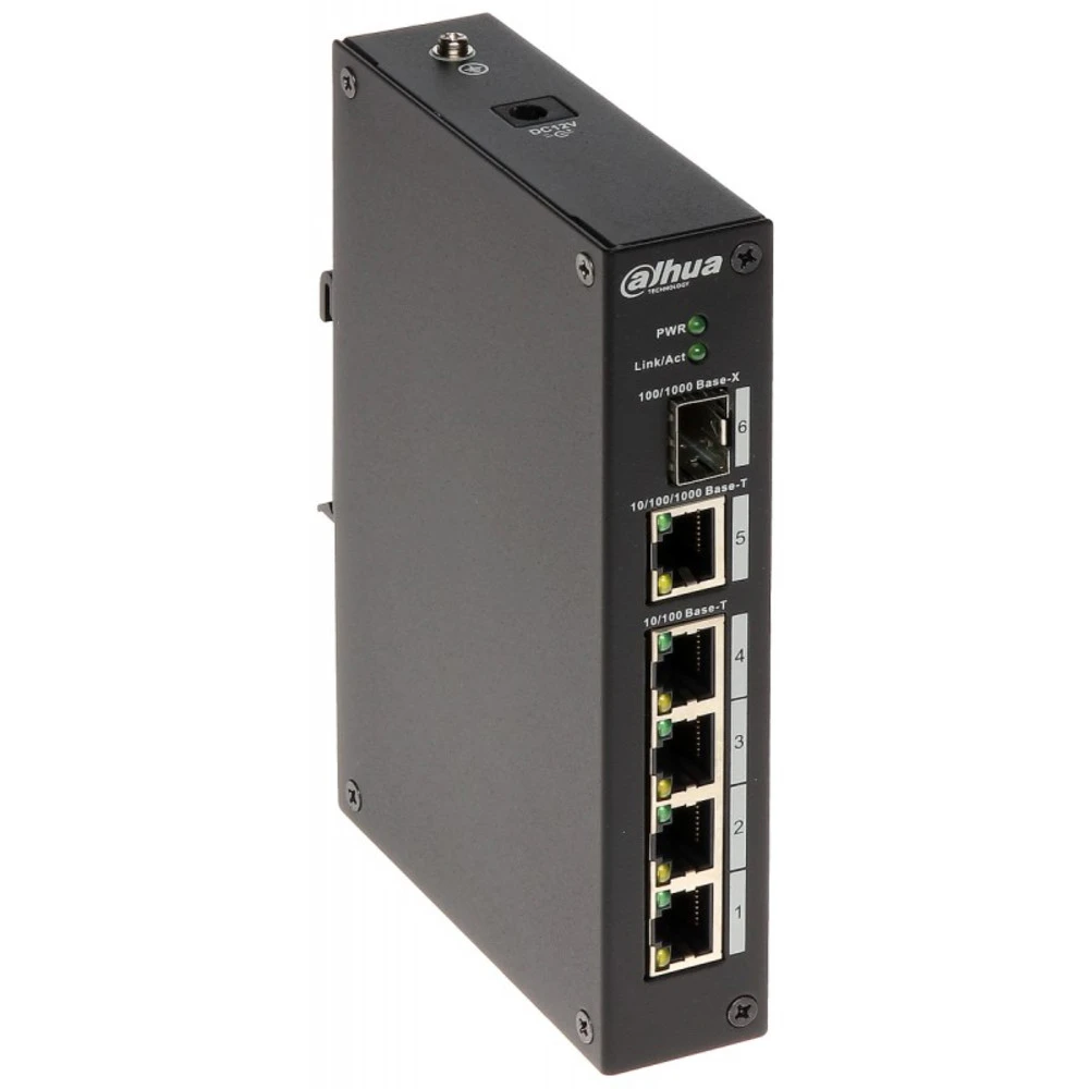 Коммутатор Dahua DH-PFS3106-4T 100 Base-TX (100 мбит/с), 1 SFP порт