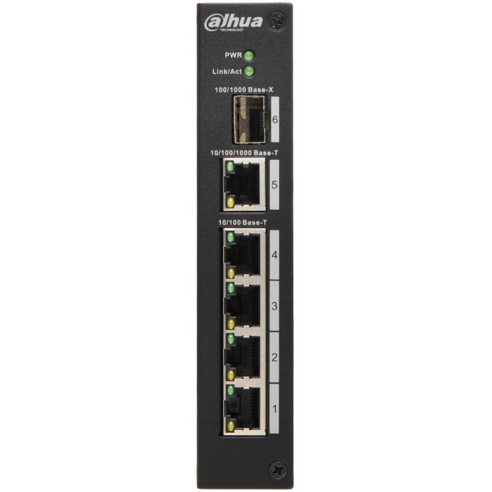 Коммутатор Dahua DH-PFS3106-4T 100 Base-TX (100 мбит/с), 1 SFP порт